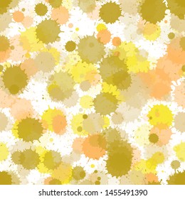Paint transparent stains vector seamless wallpaper pattern. Hipster ink splatter, spray blots, dirty spot elements seamless. Watercolor paint splashes pattern, smear liquid stains.