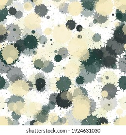 Pintar manchas transparentes vectorial de fondo sin soldadura. Mancha de tinta rusta, manchas de pulverización, elementos de manchas de barro sin fisuras. Patrón de salpicaduras de pintura acuarela, manchas líquidas de desprestigio.