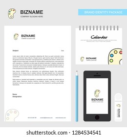 Paint tray  Business Letterhead, Calendar 2019 and Mobile app design vector template
