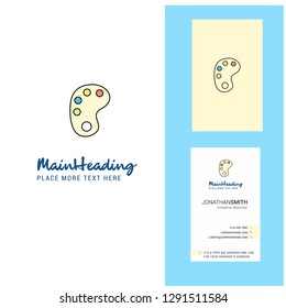 Paint tray  Creative Logo and business card. vertical Design Vector