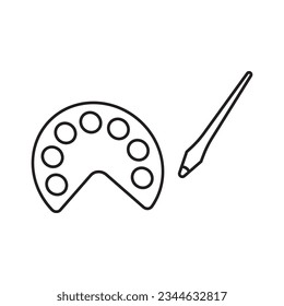 paint tray icon vector template illustration logo design