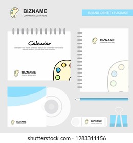 Paint tray  Logo, Calendar Template, CD Cover, Diary and USB Brand Stationary Package Design Vector Template