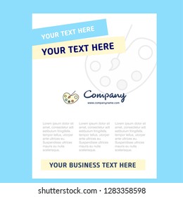 Paint tray Title Page Design for Company profile ,annual report, presentations, leaflet, Brochure Vector Background