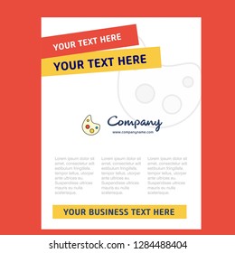 Paint tray Title Page Design for Company profile ,annual report, presentations, leaflet, Brochure Vector Background