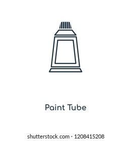 Paint Tube concept line icon. Linear Paint Tube concept outline symbol design. This simple element illustration can be used for web and mobile UI/UX.