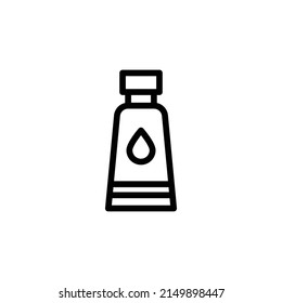 Paint Tube Icon. Line Art Style Design Isolated On White Background