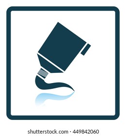 Paint tube icon. Shadow reflection design. Vector illustration.
