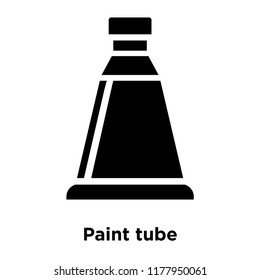 Paint tube icon vector isolated on white background, logo concept of Paint tube sign on transparent background, filled black symbol