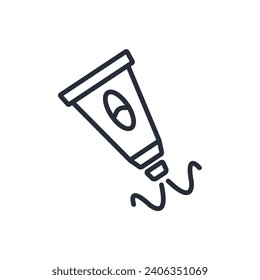 paint tube icon. vector.Editable stroke.linear style sign for use web design,logo.Symbol illustration.