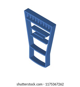 Paint tube isometric left top view 3D icon