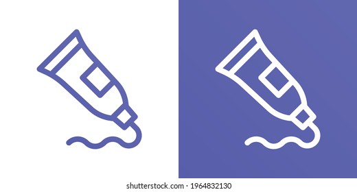 Paint Tube Vector Icon Illustration.