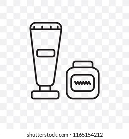 Paint tube vector icon isolated on transparent background, Paint tube logo concept
