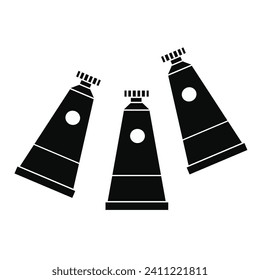 Paint tubes icon isolate white background. Vector illustration. 