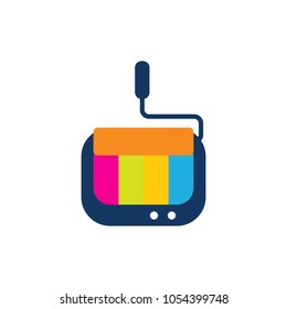 Paint Tv Logo Icon Design