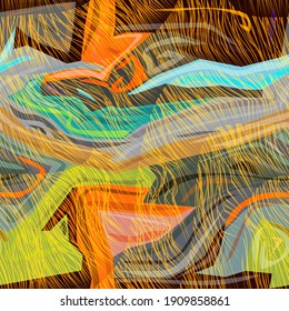 Pintar una superficie desigual con líneas. Textura sin inconvenientes. Resumen de fondo vectorial para página web, fondo de banners, tela, decoración doméstica, envoltura