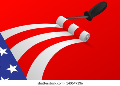 Paint USA flag