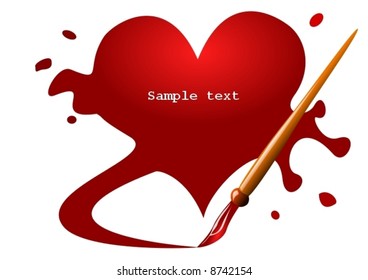 Paint Valentine heart