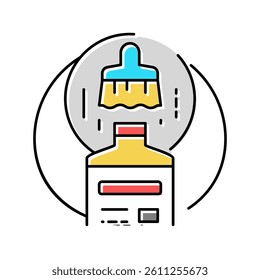 paint varnish production color icon vector. paint varnish production sign. isolated symbol illustration