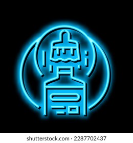 paint varnish production neon light sign vector. paint varnish production illustration