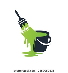Vector de pintura abstracto moderno logo