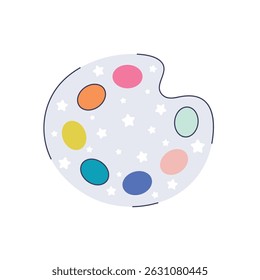 paint vector cartoon illustration on the white background.