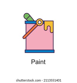 Paint vector Filled Outline Icon Design illustration. Home Improvements Symbol on White background EPS 10 File
