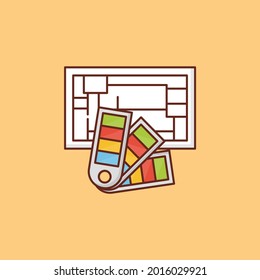 paint vector flat color icon