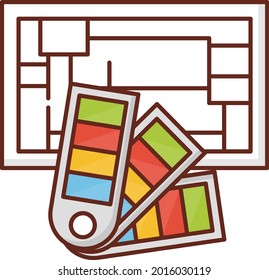 farbiges Vektorfarbsymbol