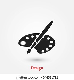 paint vector icon, flat design best vector icon
