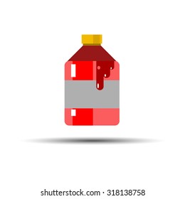 paint vector illustration bucket background drawing bank