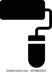 ilustración de vector de pintura aislada en un fondo transparente. iconos vectoriales de glifo para el concepto o gráficos web.
