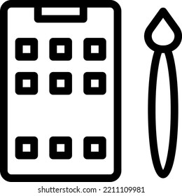 paint  Vector illustration on a transparent background.Premium quality symmbols.Stroke vector icons for concept and graphic design.