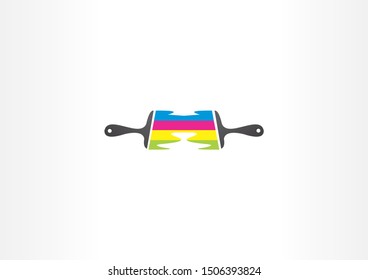 Paint vector Logo design on white background.