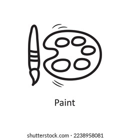 Paint vector outline Icon Design illustration. Entertainment Symbol on White background EPS 10 File