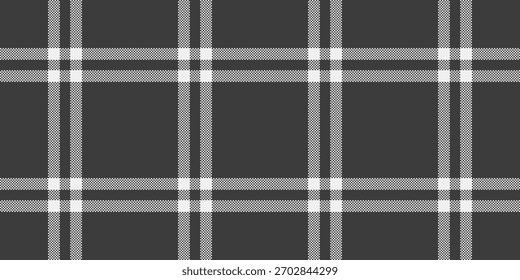 Paint vector tartan background, show plaid textile fabric. Paisley seamless texture check pattern in grey and white colors palette.