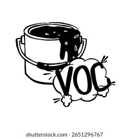 paint VOC organic monochrome simple vector