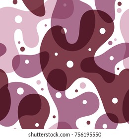 Paint watercolor seamless pattern.Spots of different sizes.Purple and white
