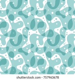 Paint watercolor seamless pattern.Spots of different sizes.Blue and white