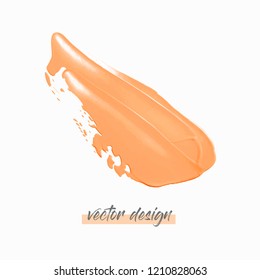 Paint wet texture stroke isolated on white background illustration vector