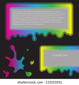 paint word bubble in the black background