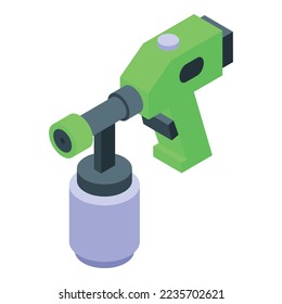 Icono de herramienta de trabajo de pintura vector isométrico. Disparo. Pintor automático