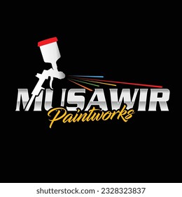 Paint works and dinting logo design