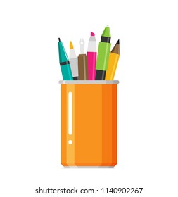 Paint and writing tools flat icons