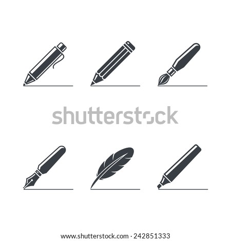 paint and writting icons
