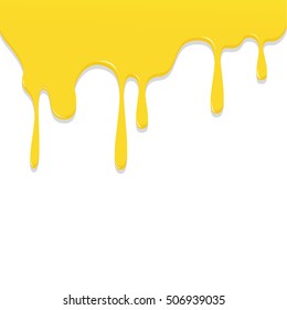 Paint Yellow color dripping, Color Dropping  Background vector illustration