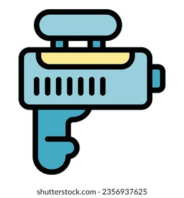 Paintball armor icon outline vector. Ball paint. Gun spot color flat