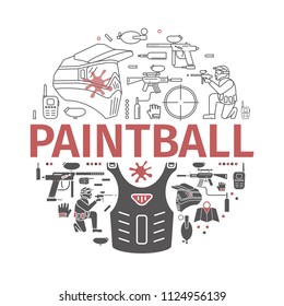 Paintball banner. Vector illustration