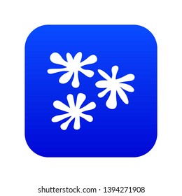 Paintball blob icon digital blue for any design isolated on white vector illustration