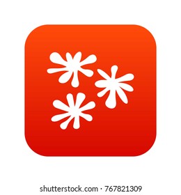 Paintball blob icon digital red for any design isolated on white vector illustration