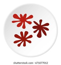 Paintball blob icon in flat circle isolated vector illustration for web